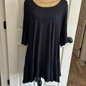Womens 24seven black tunic top size 2x NWT